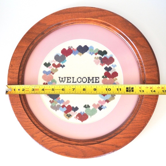 Cross Stitch Framed Welcome Sign - Picture 5 of 6